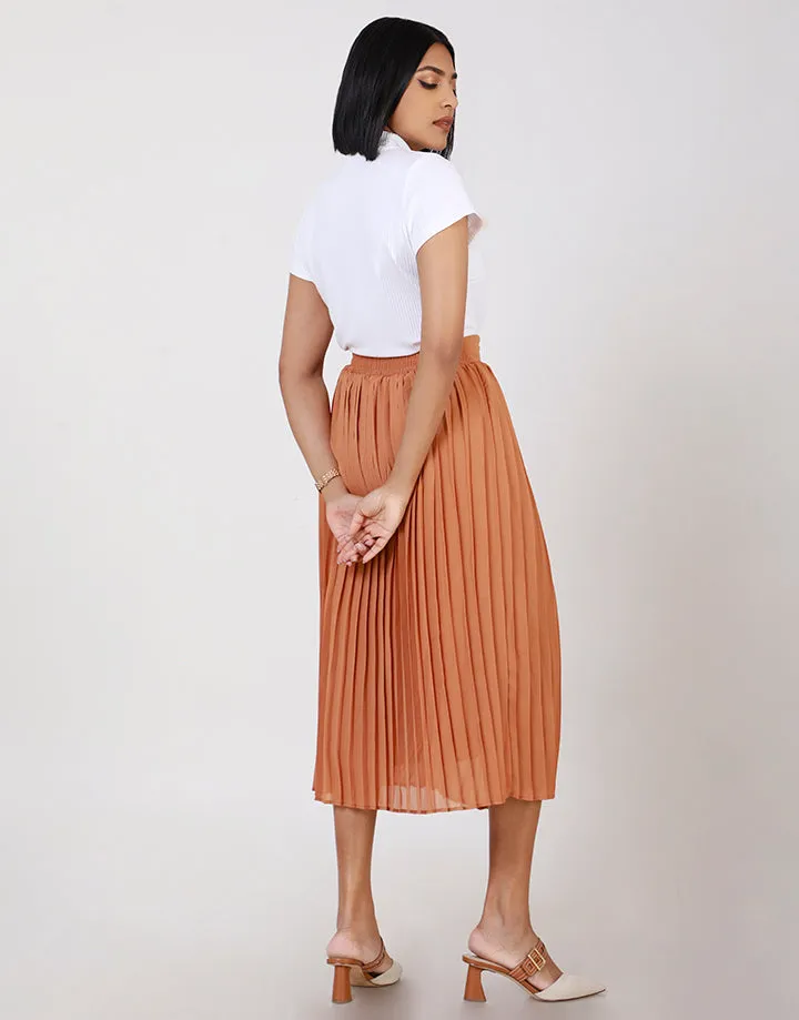 Plain Pleated Skirt