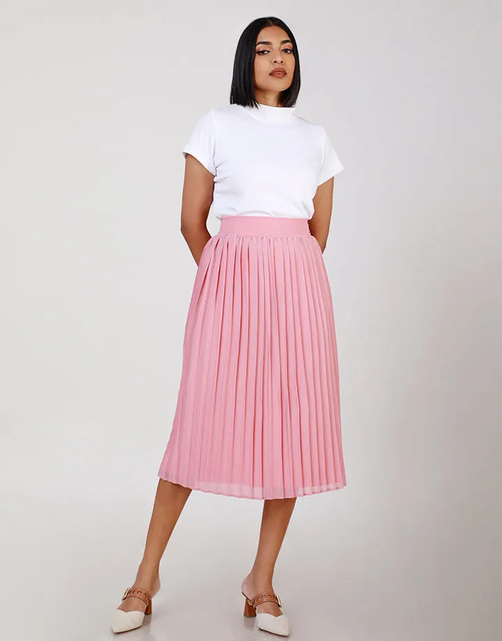 Plain Pleated Skirt