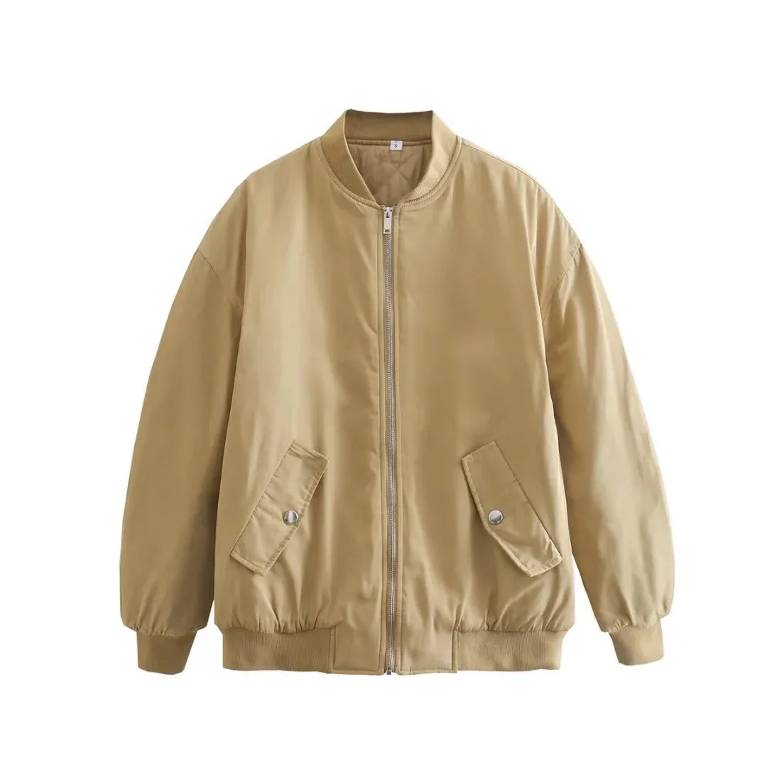 Pre Order:  Zip-Up Loose Cotton Jacket