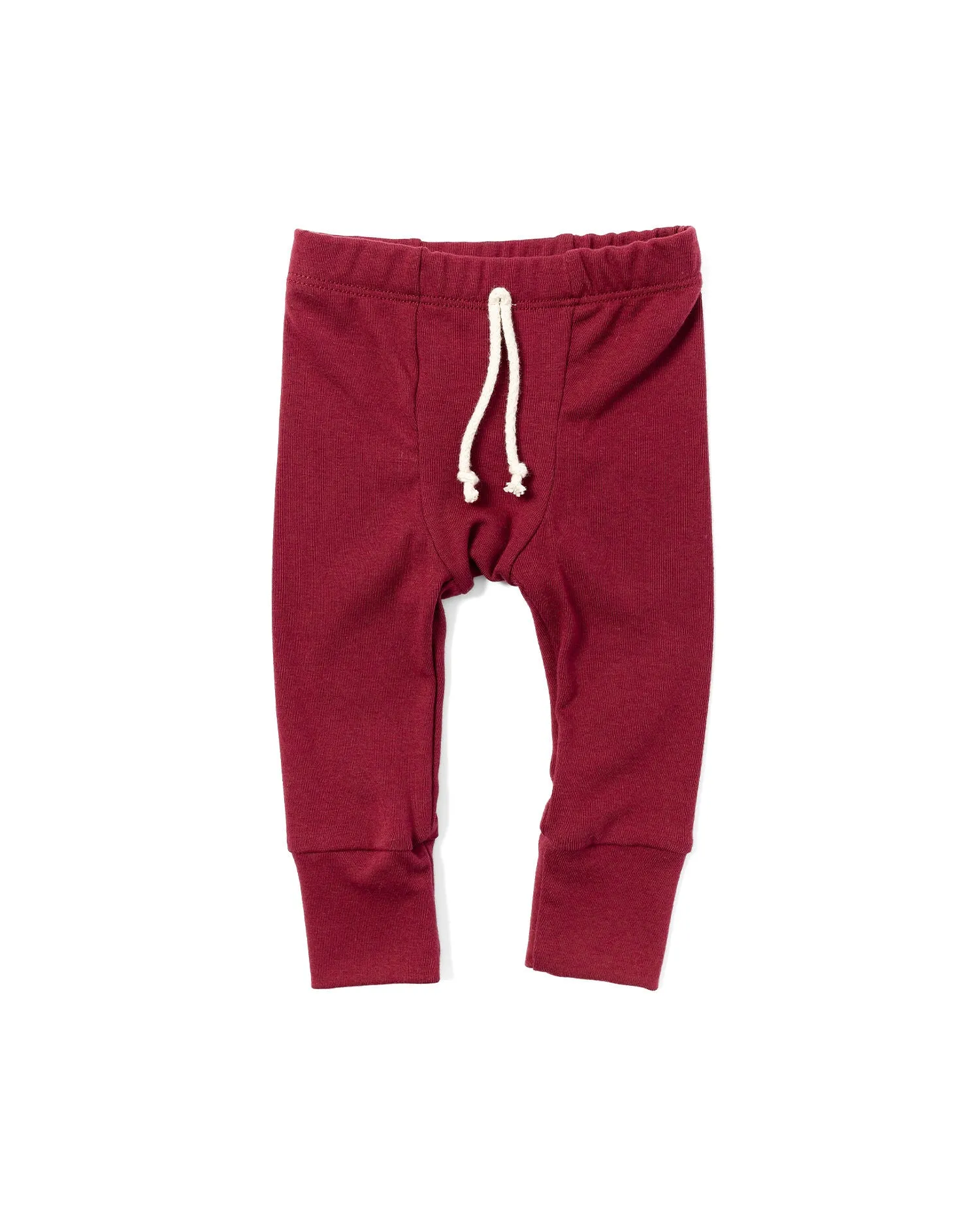 rib knit pant CO - candy apple