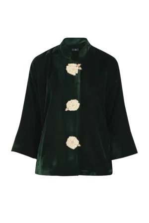 Rosa Velvet Jacket - Emerald by Rosewater House