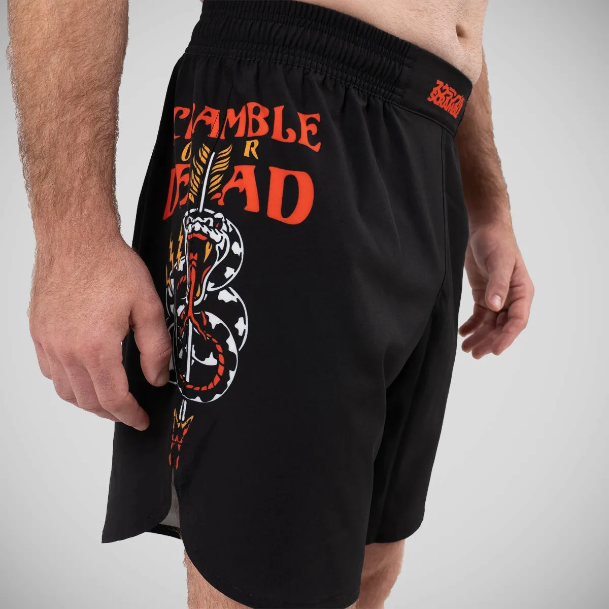 Scramble or Dead Grappling Shorts Black/Orange