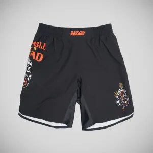 Scramble or Dead Grappling Shorts Black/Orange