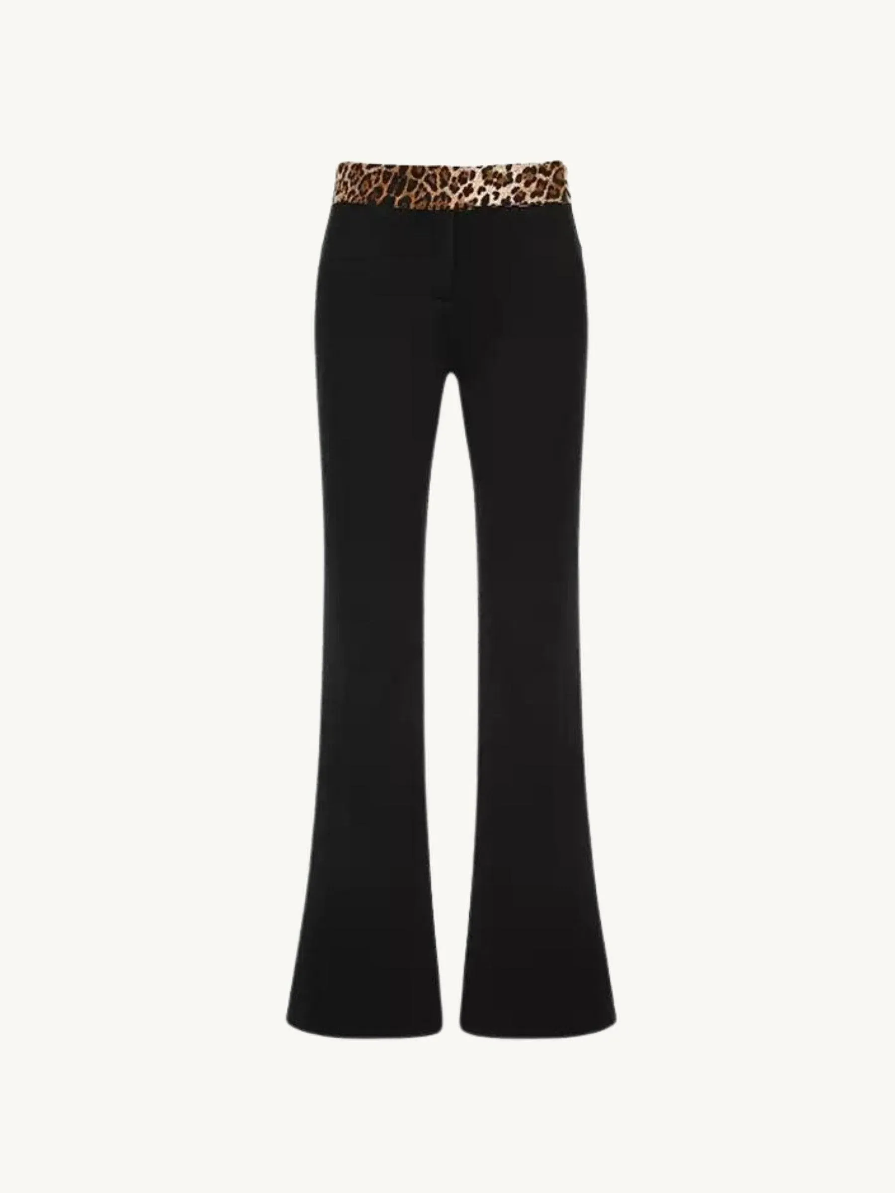 Selvaggia – Leopard-print waistband – Flare pants