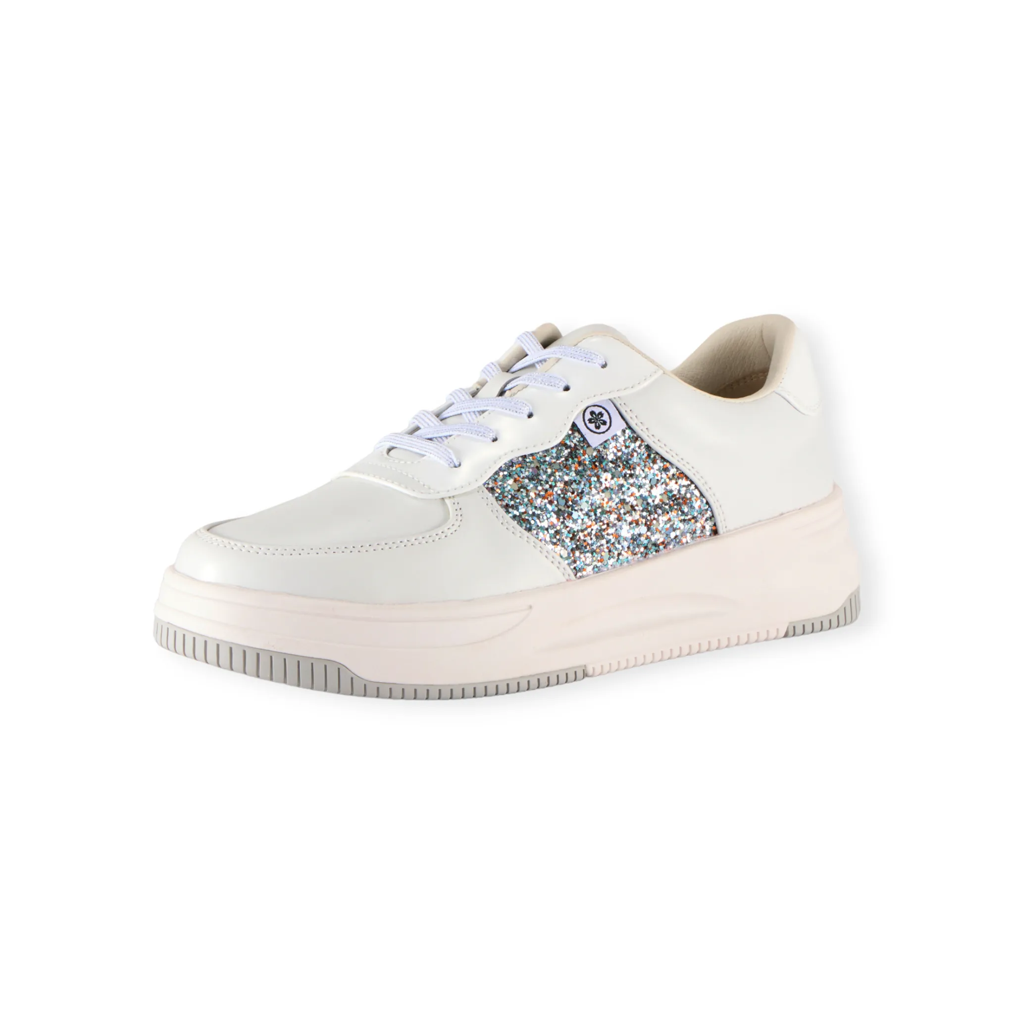 Sparkling model adorned with bold glitter on a soft sheepskin upper #FJ108