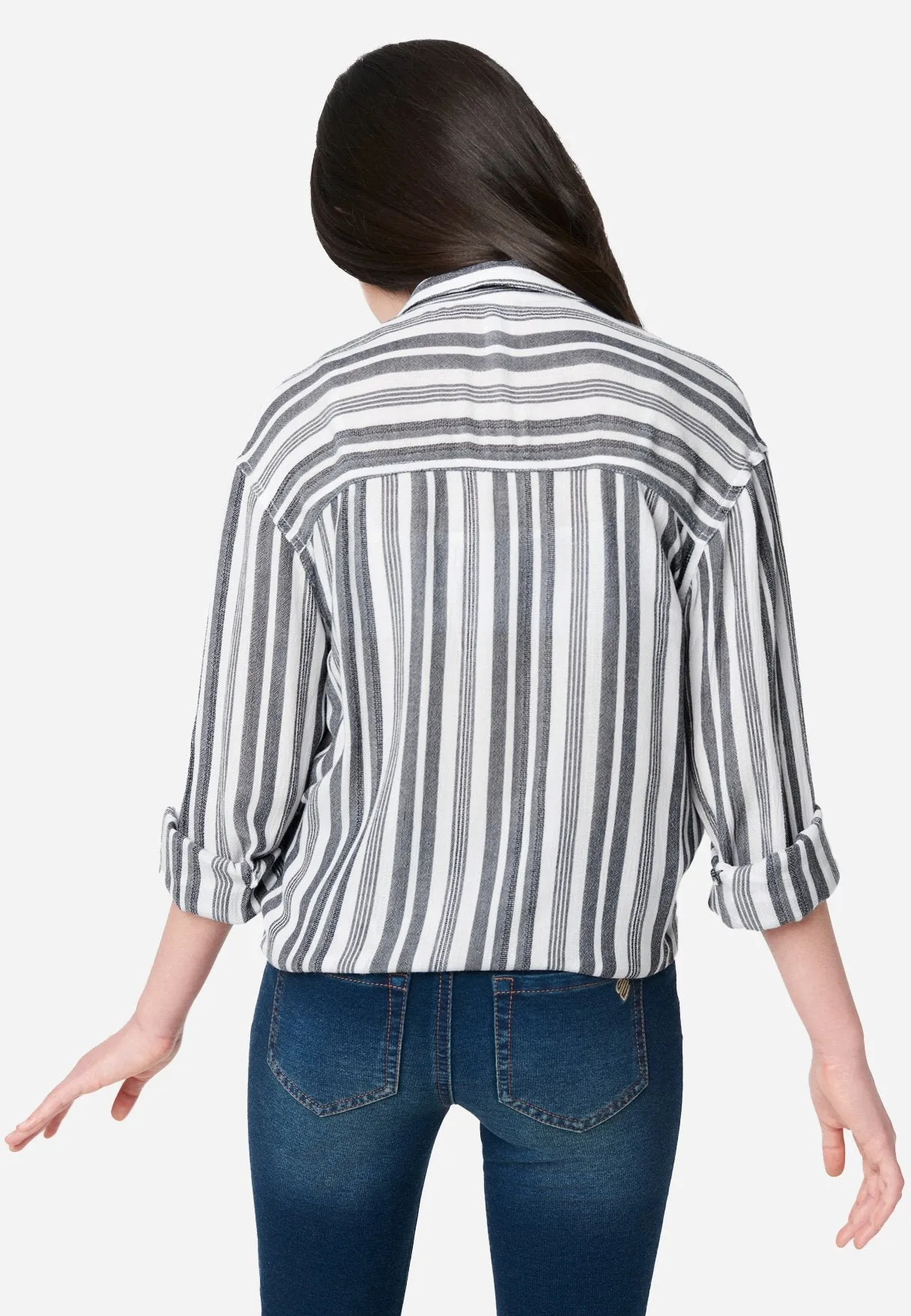 Striped Button-Up Top