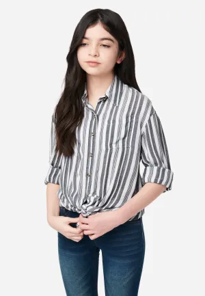 Striped Button-Up Top