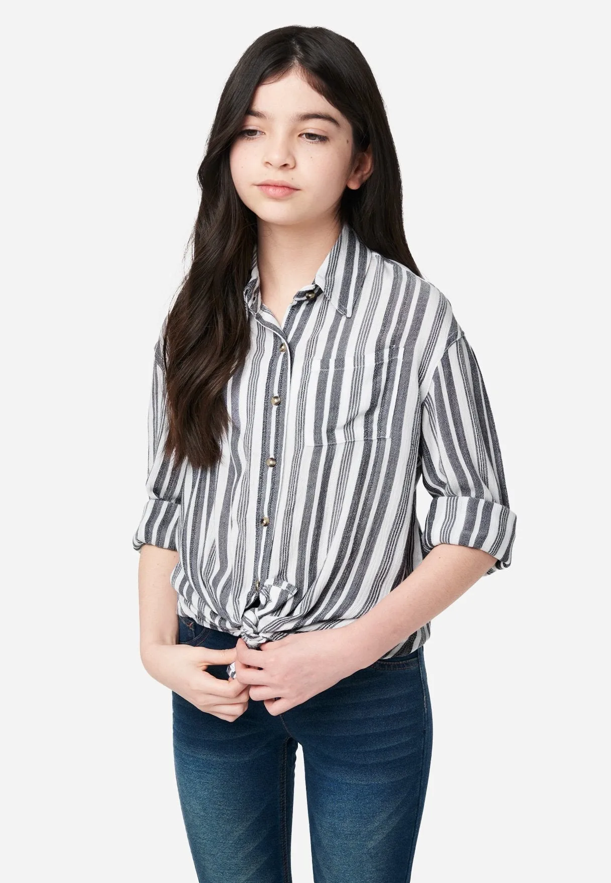 Striped Button-Up Top