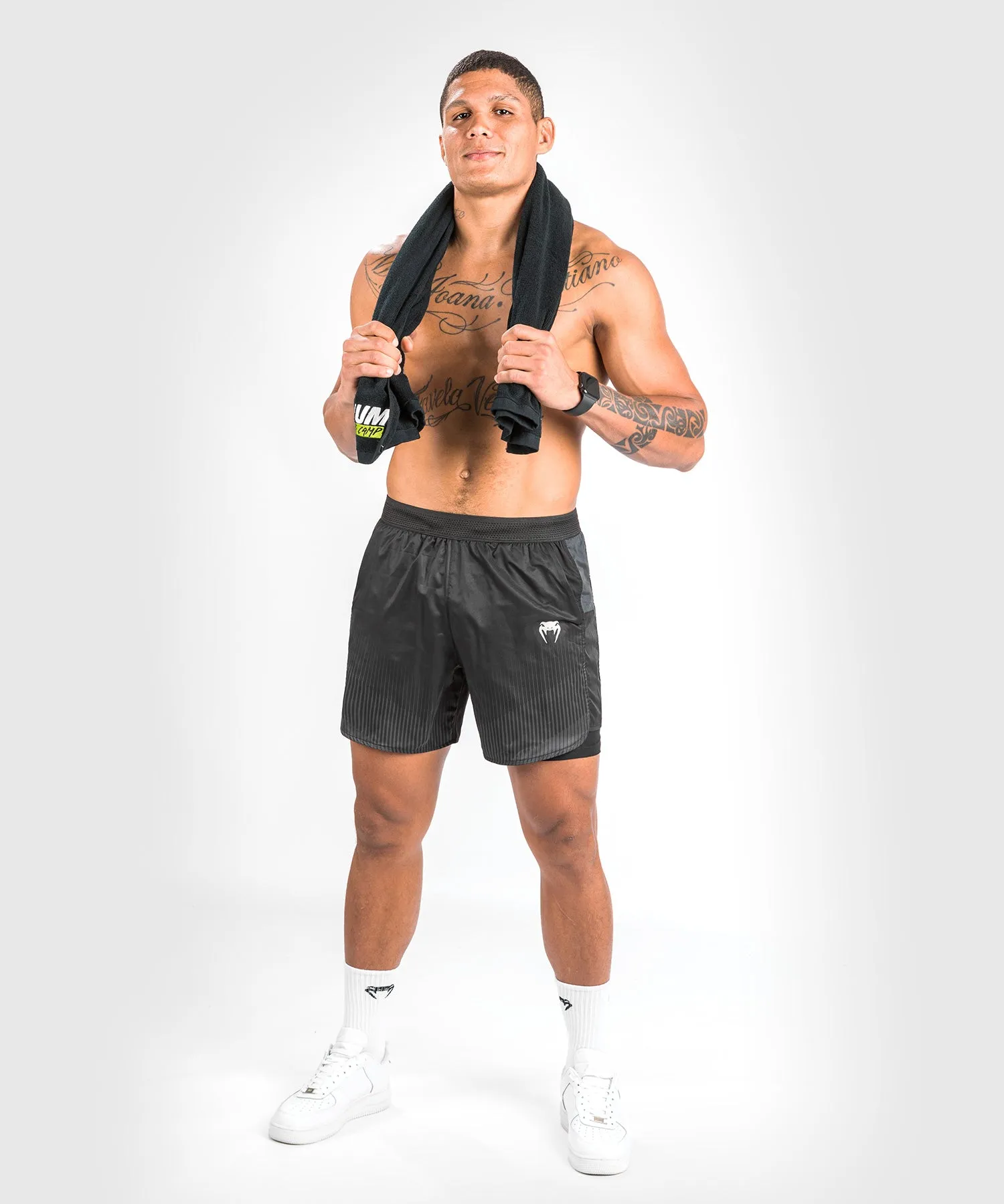 Venum Biomecha 2-In-1 Training Shorts - Black/Grey