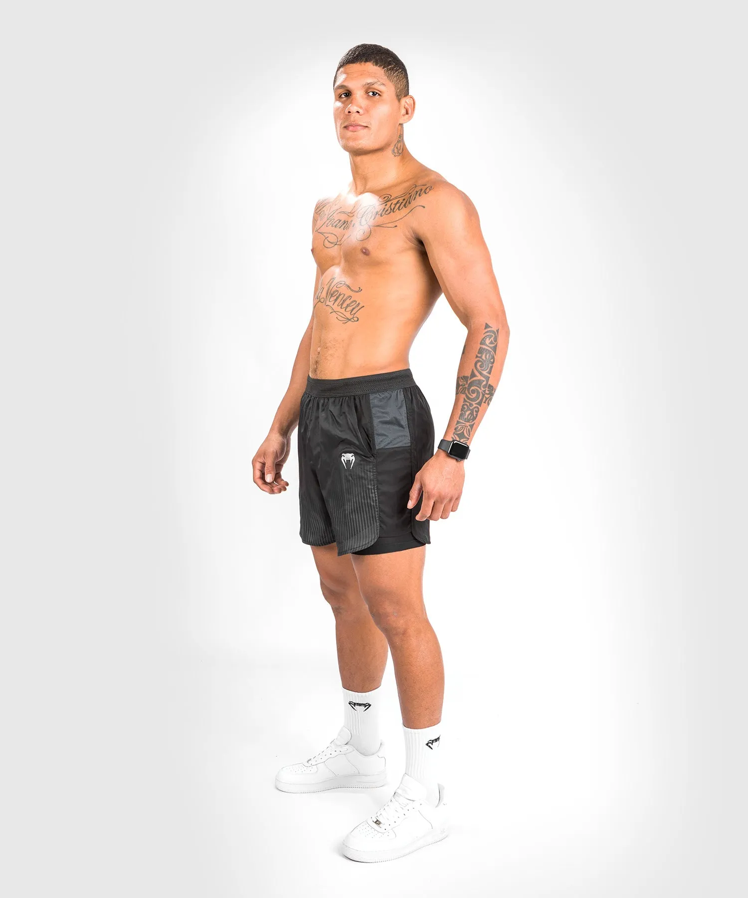 Venum Biomecha 2-In-1 Training Shorts - Black/Grey