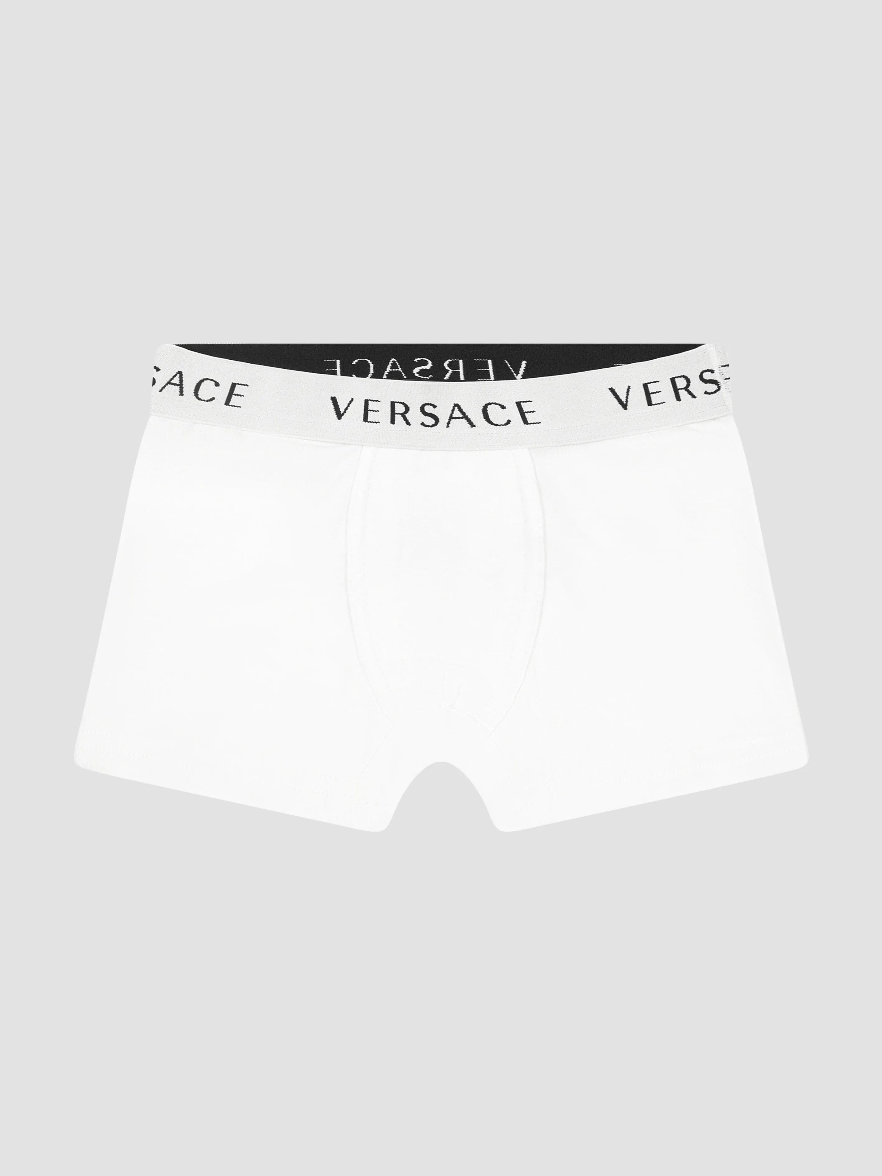 Versace Boys Cotton Logo Band Boxer Shorts Set (2 Pack)