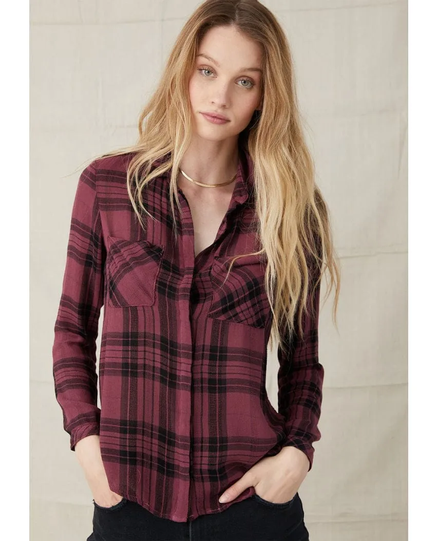 Vintage Red Plaid Hipster Long Sleeve