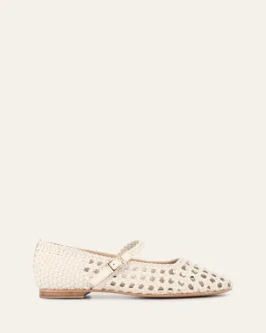 WILLIS CASUAL FLATS OFF WHITE LEATHER