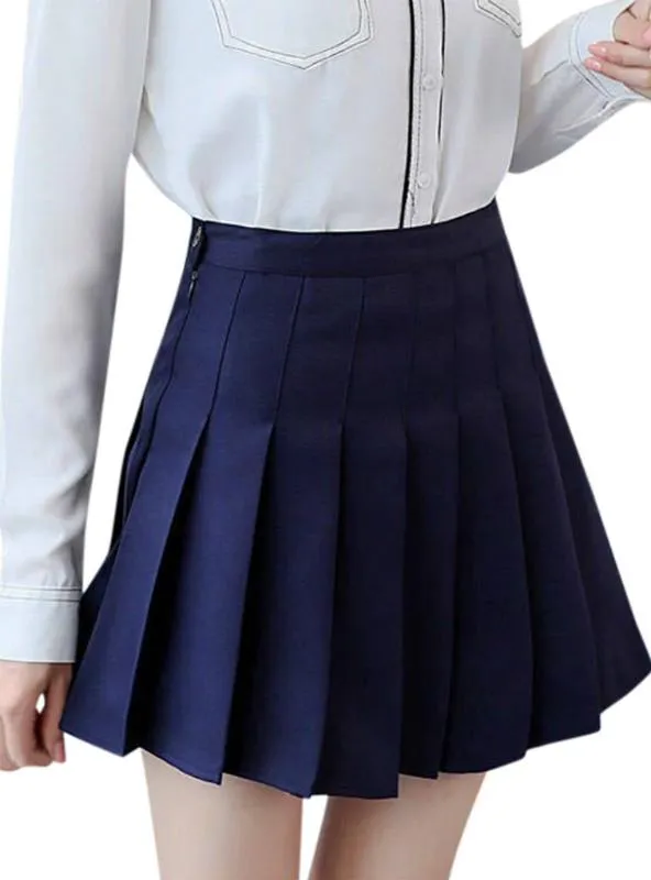 WOMEN'S FASHION SLIM WAIST CASUAL TENNIS SKIRTS