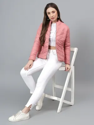 Women's Solid Pink Jacket